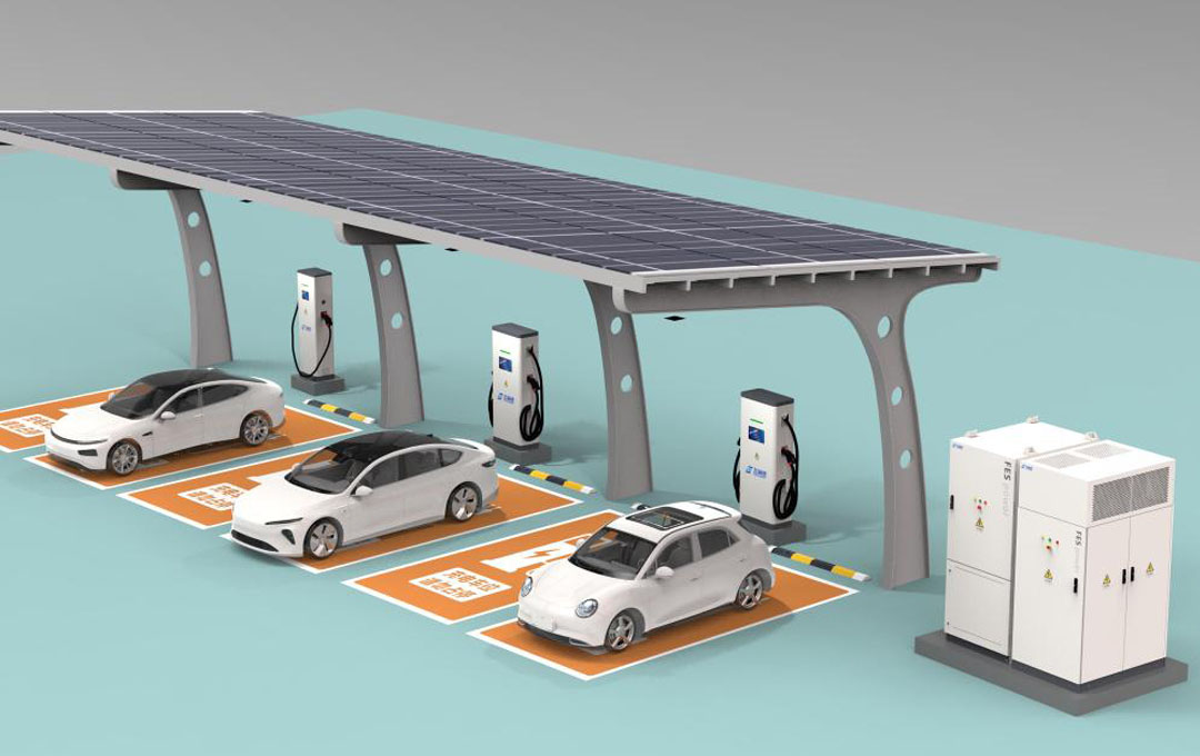 Estación de energía de carga ultrarrápida para vehículos eléctricos