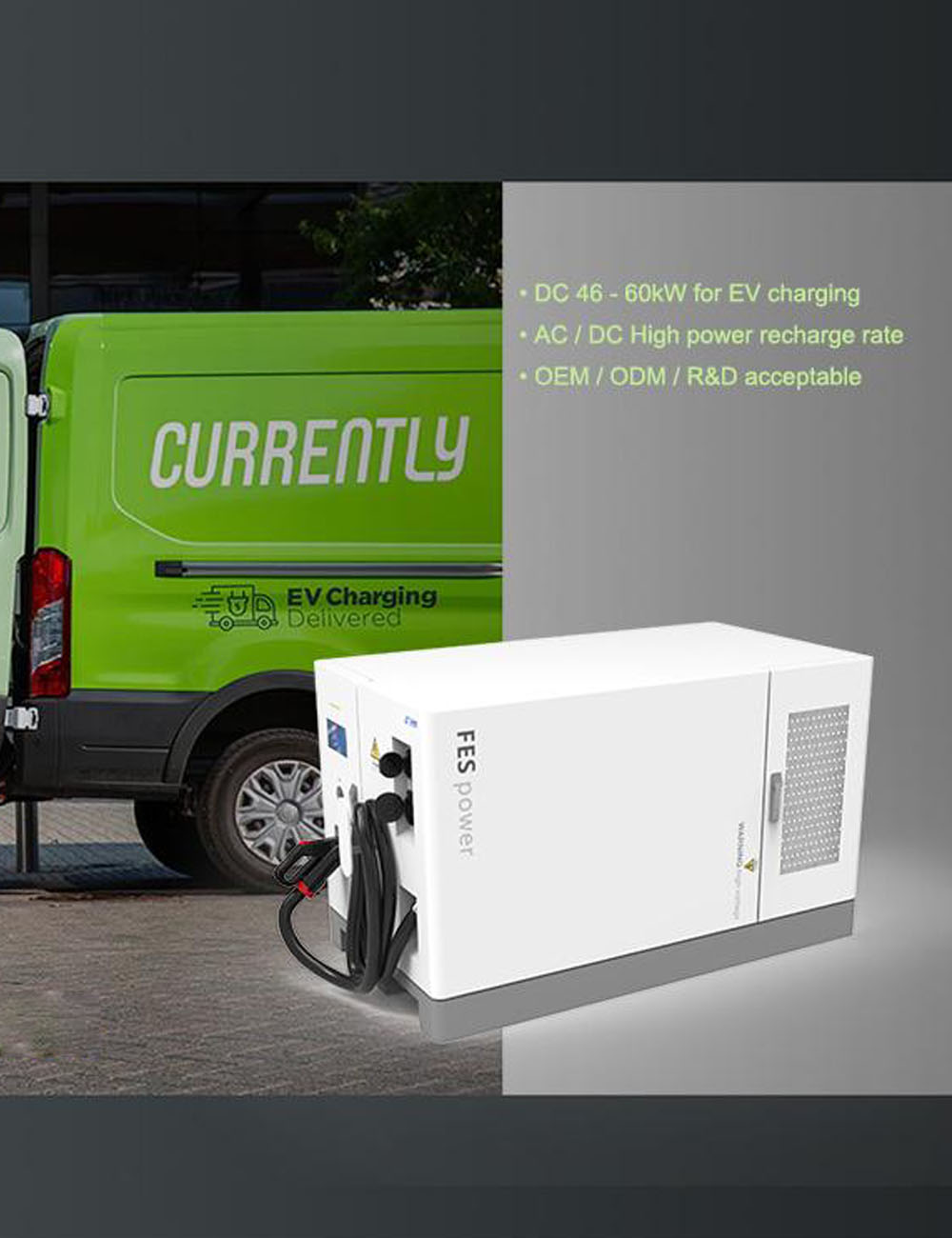 FES Power presenta un innovador cargador móvil con batería de almacenamiento de energía para diversas aplicaciones